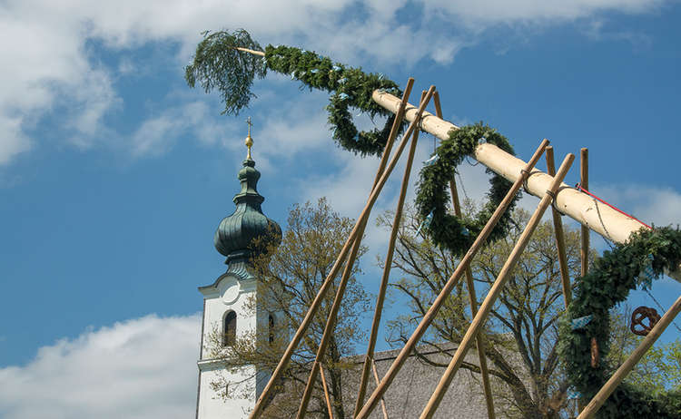 Maibaum Aufstellen am Johannishögl